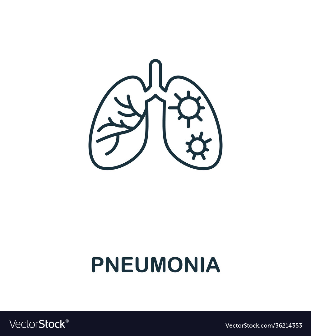 Pneumonia icon simple from coronavirus collection Vector Image