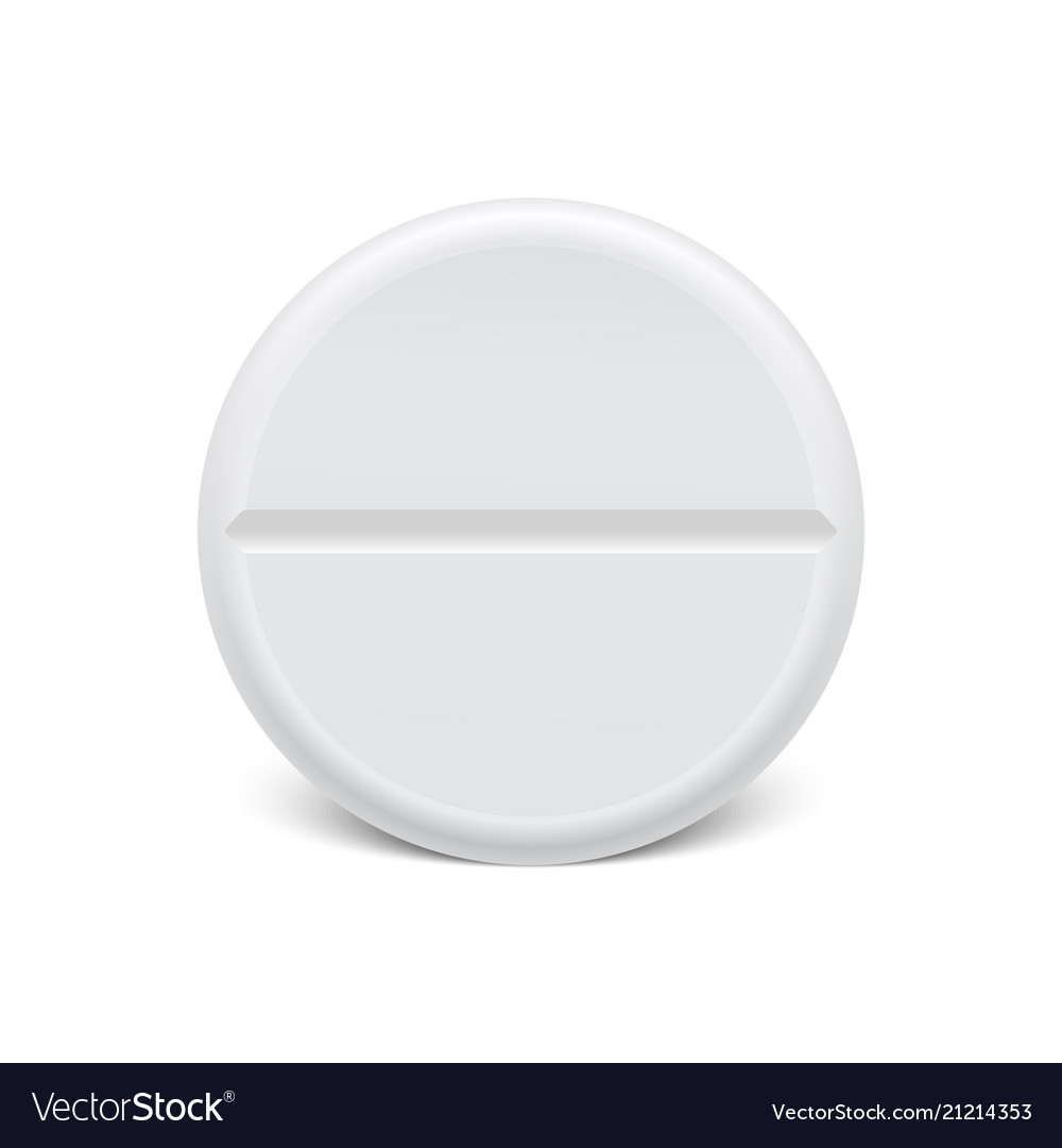 Realistic 3d white medical pill icon Royalty Free Vector