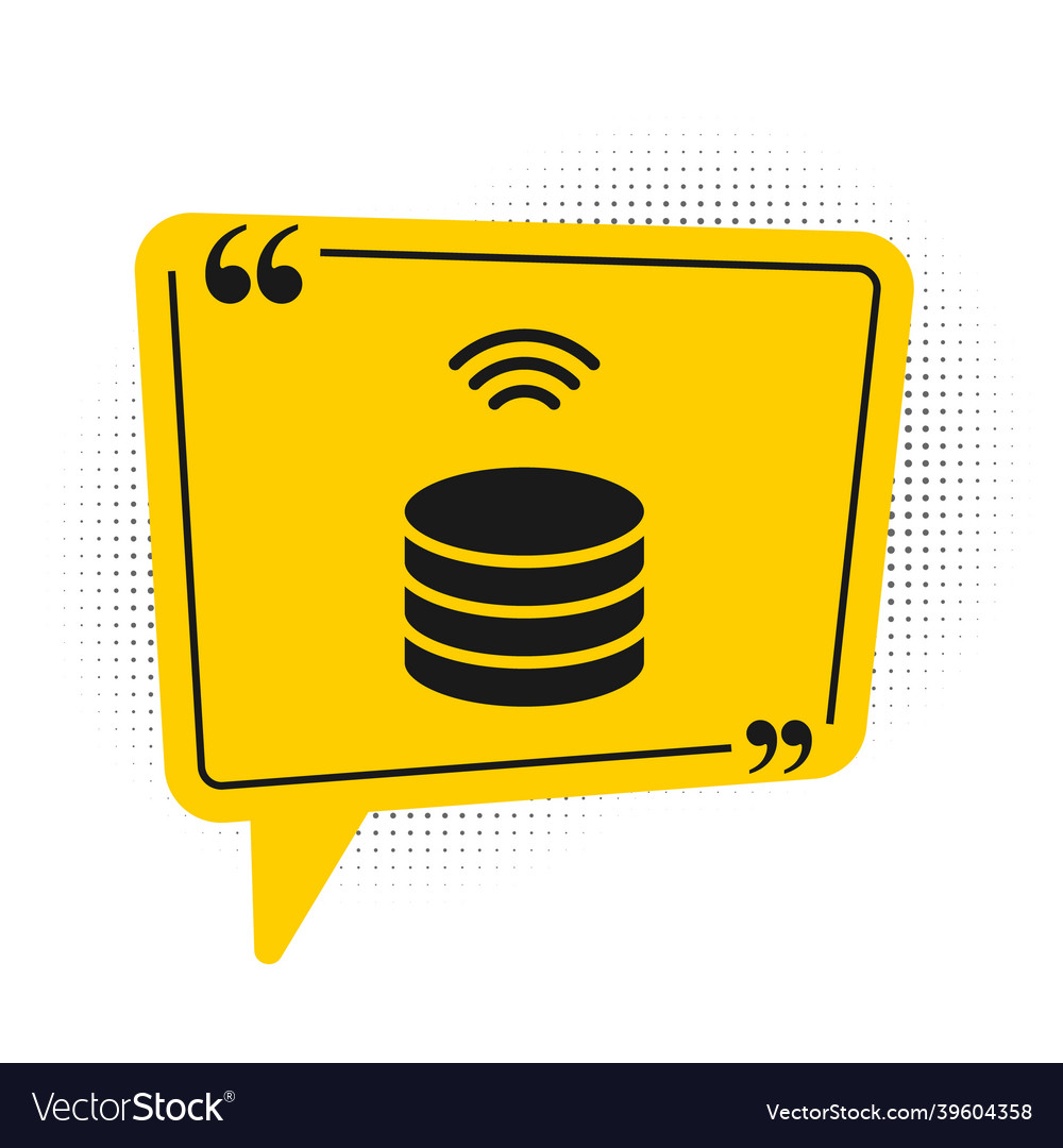 Black smart server data web hosting icon vector image Black smart server data web hosting icon