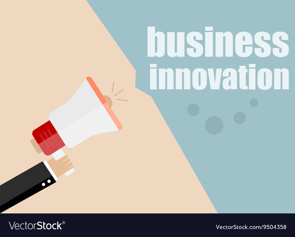 Business innovation megaphone flat design