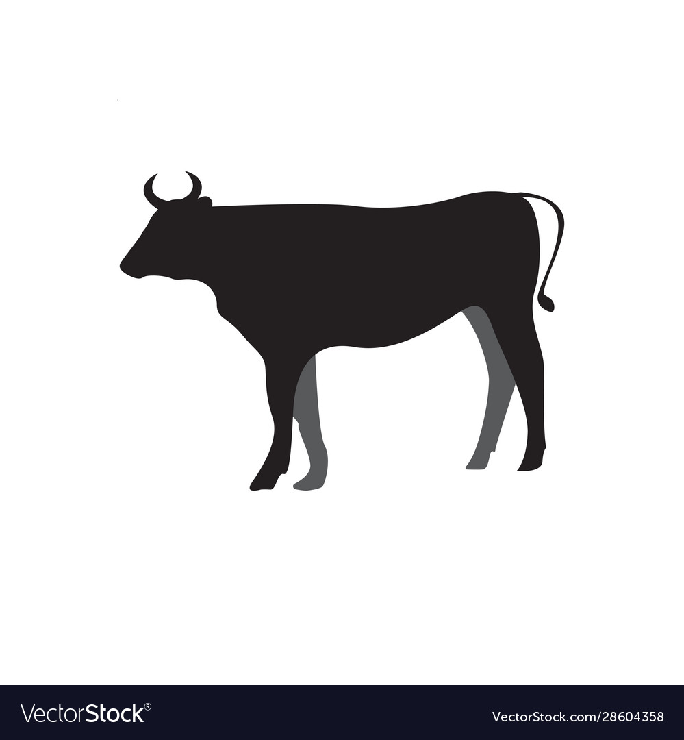 Cow silhouette icon design template isolated Vector Image