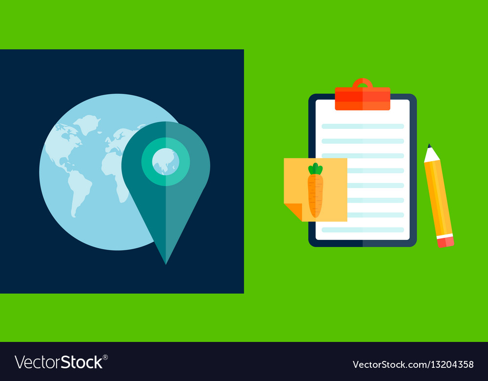 Globe earth map pointer element icon