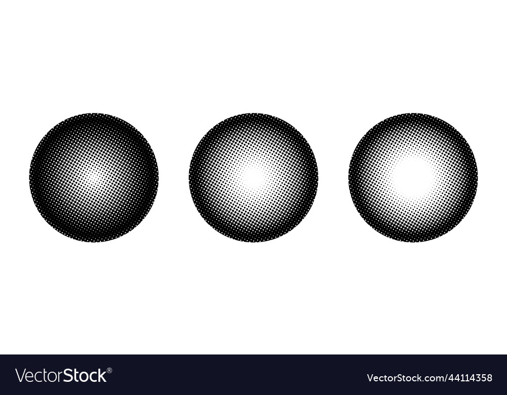 Halbtonkugeln setzen halbtone gepunktete Kugeln