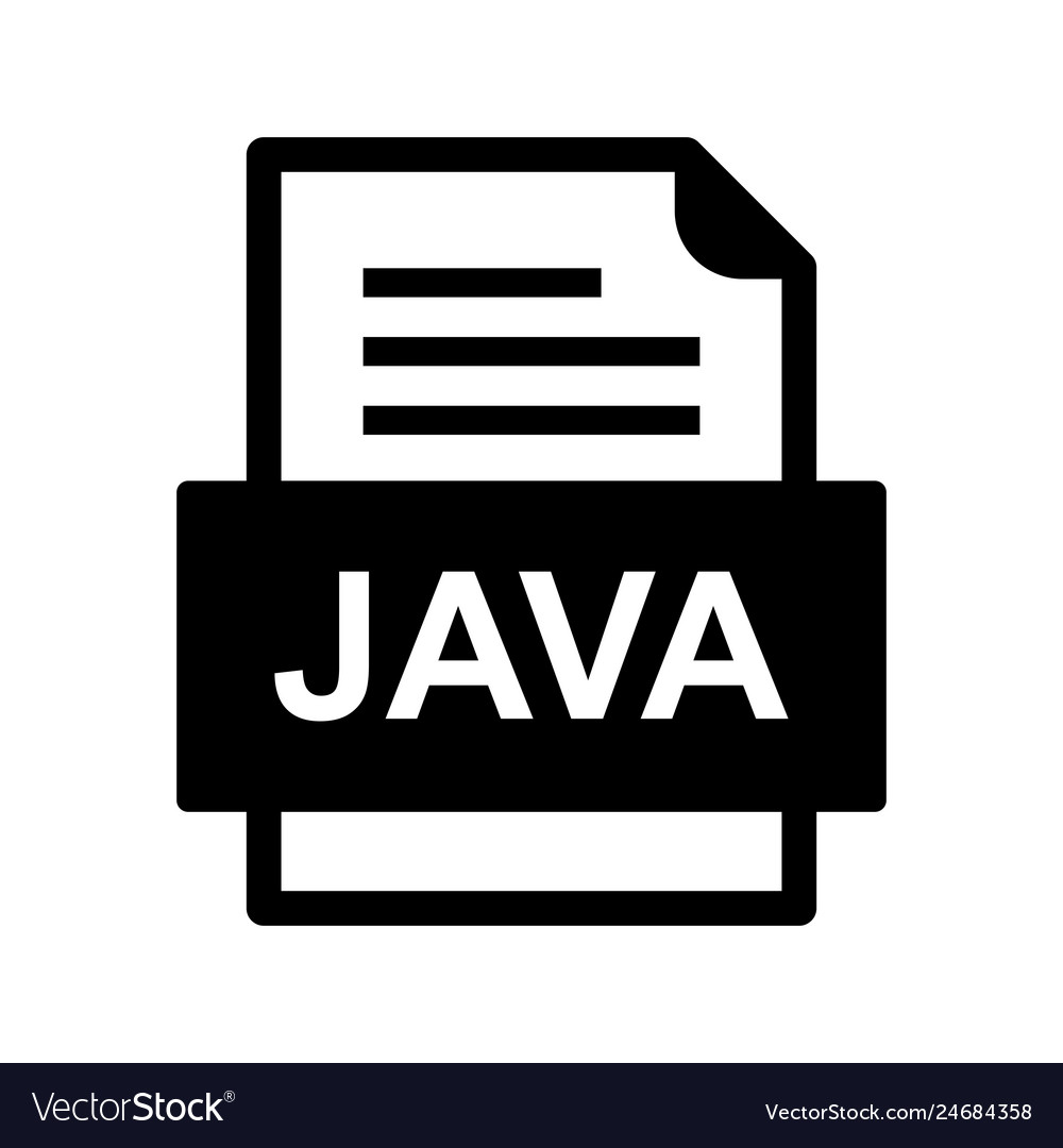 Java file document icon Royalty Free Vector Image