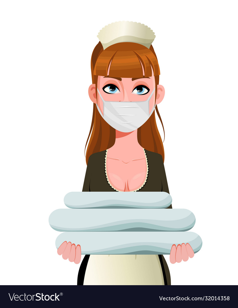 Maid Cleaning Lady Cleaning Woman Royalty Free Vector Image