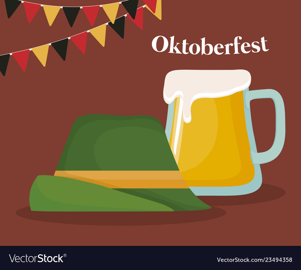 Oktoberfest festival design with icon