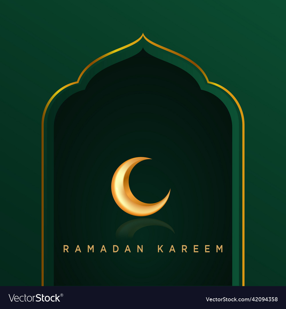 Ramadan kareem greetings design with mihrab