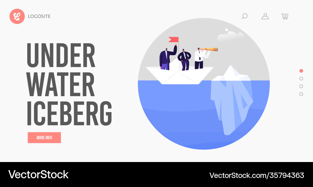 Business people avoid hidden danger crisis risk Vector Image