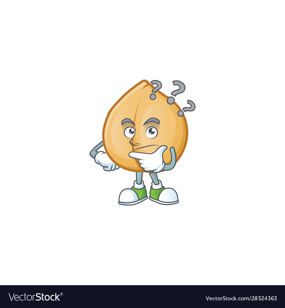 Cartoon chickpeas with confuse face style design Vector Image