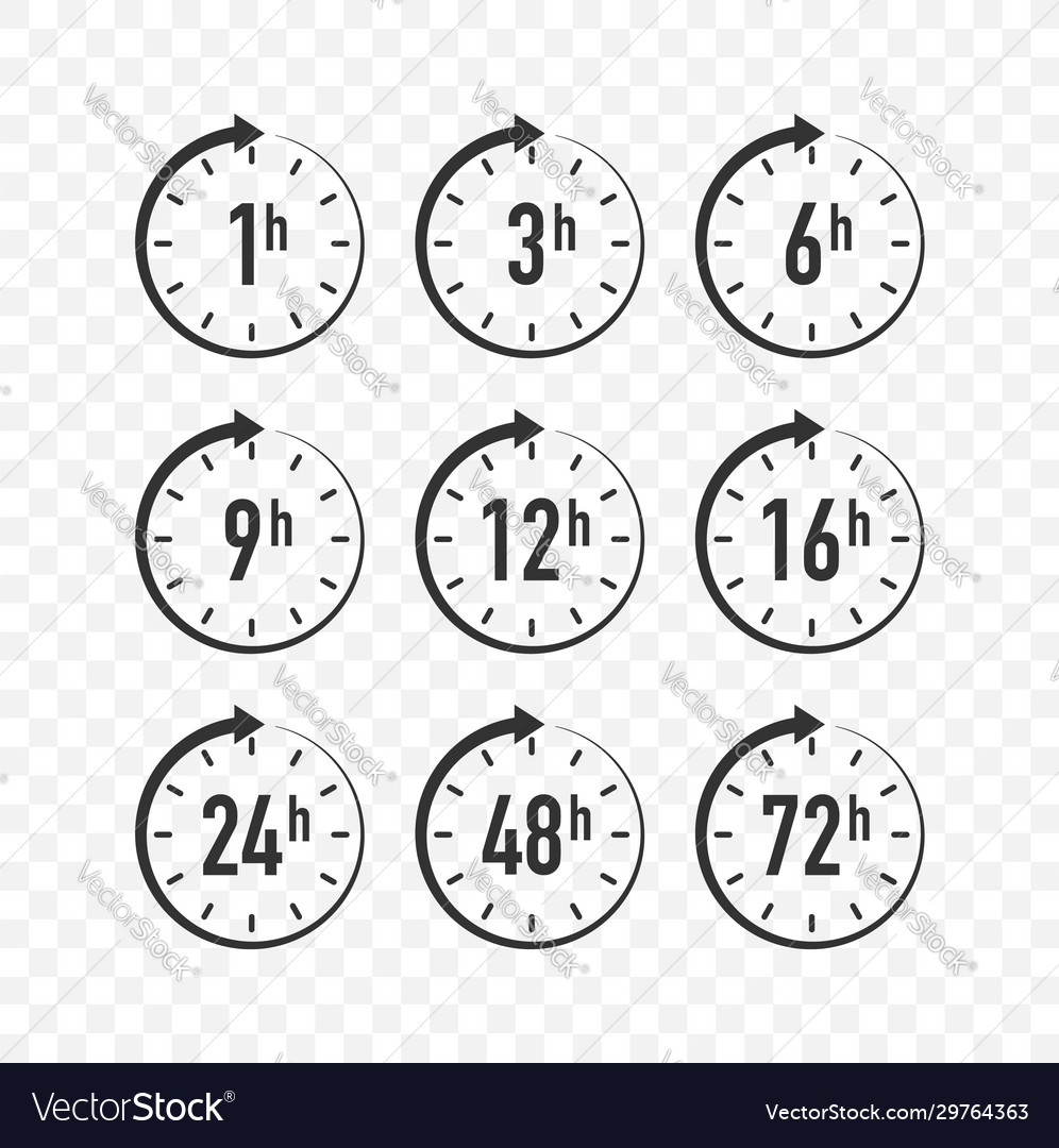 Clock arrow work time effect or delivery service Vector Image