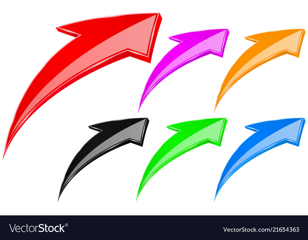 Colored up arrows