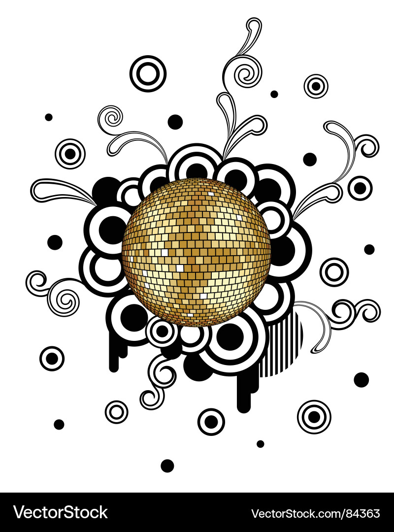 Disco ball Royalty Free Vector Image - VectorStock