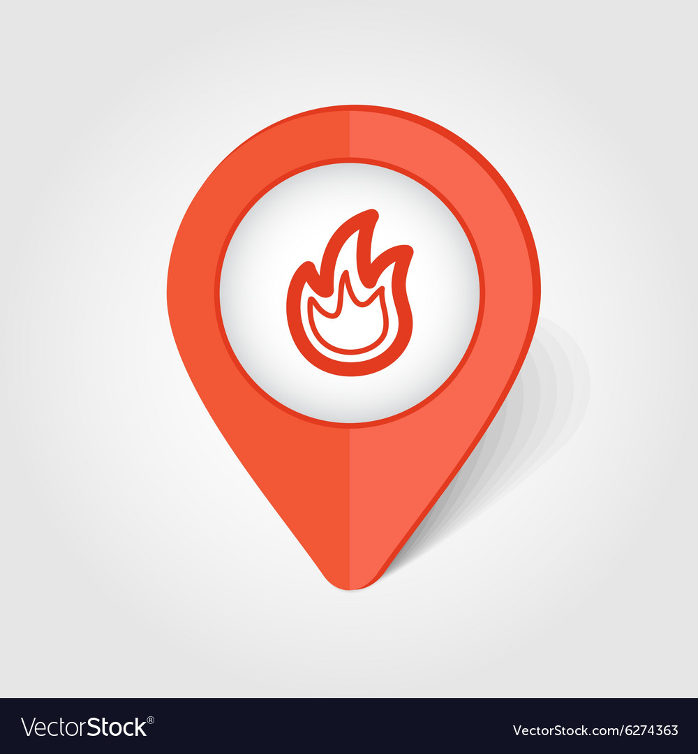 Fire map pin icon