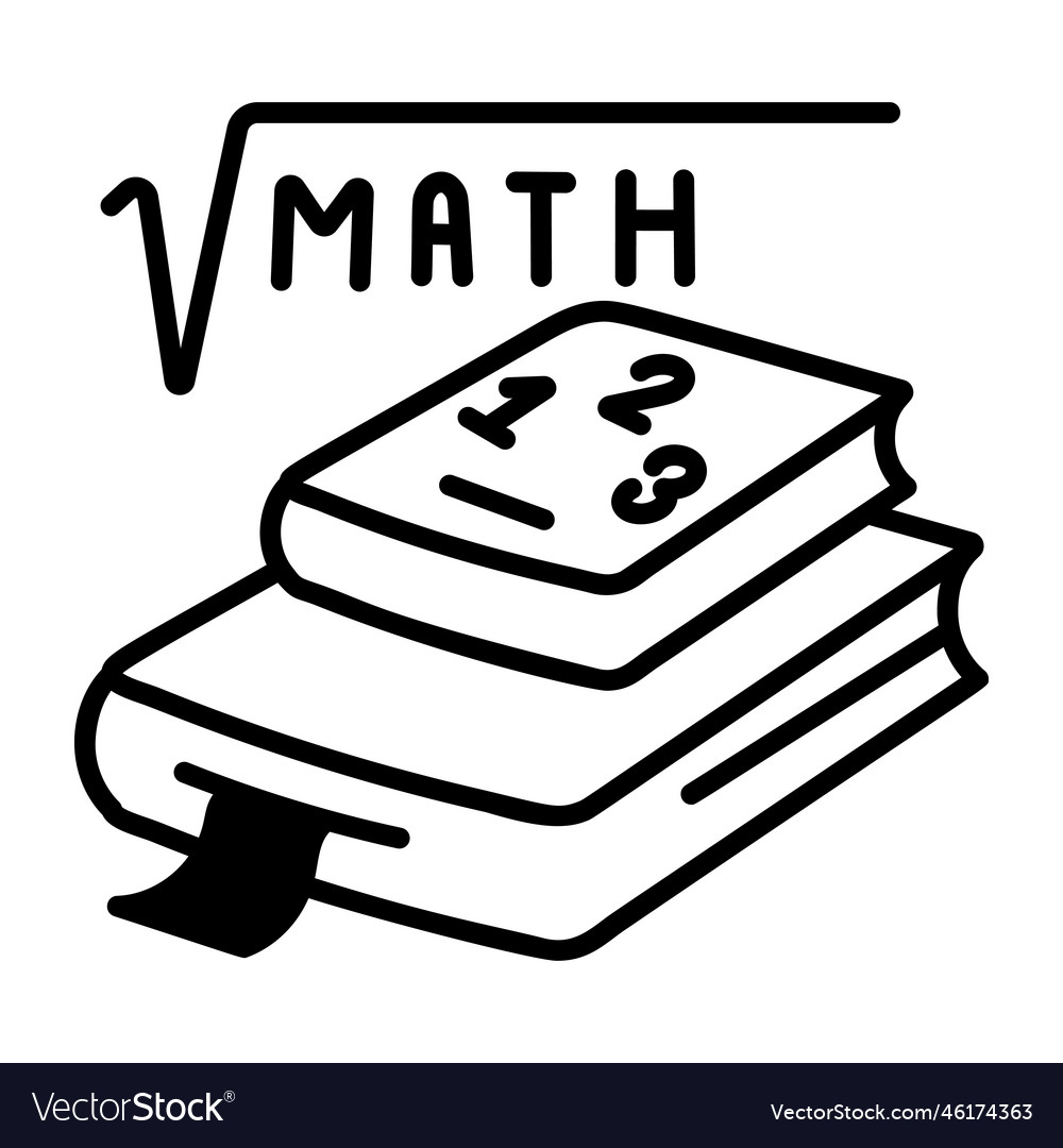 Math books Royalty Free Vector Image - VectorStock