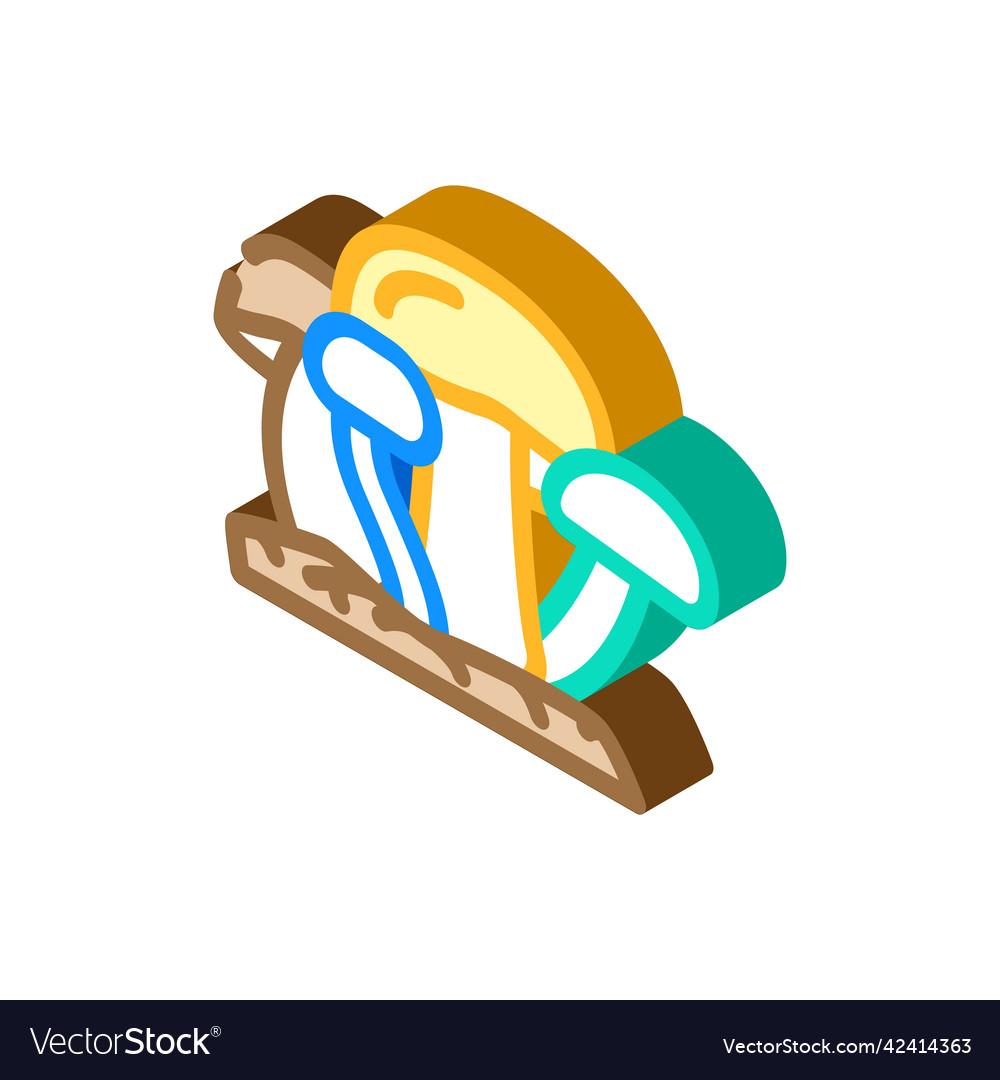 Mushroom natural vegetable isometric icon