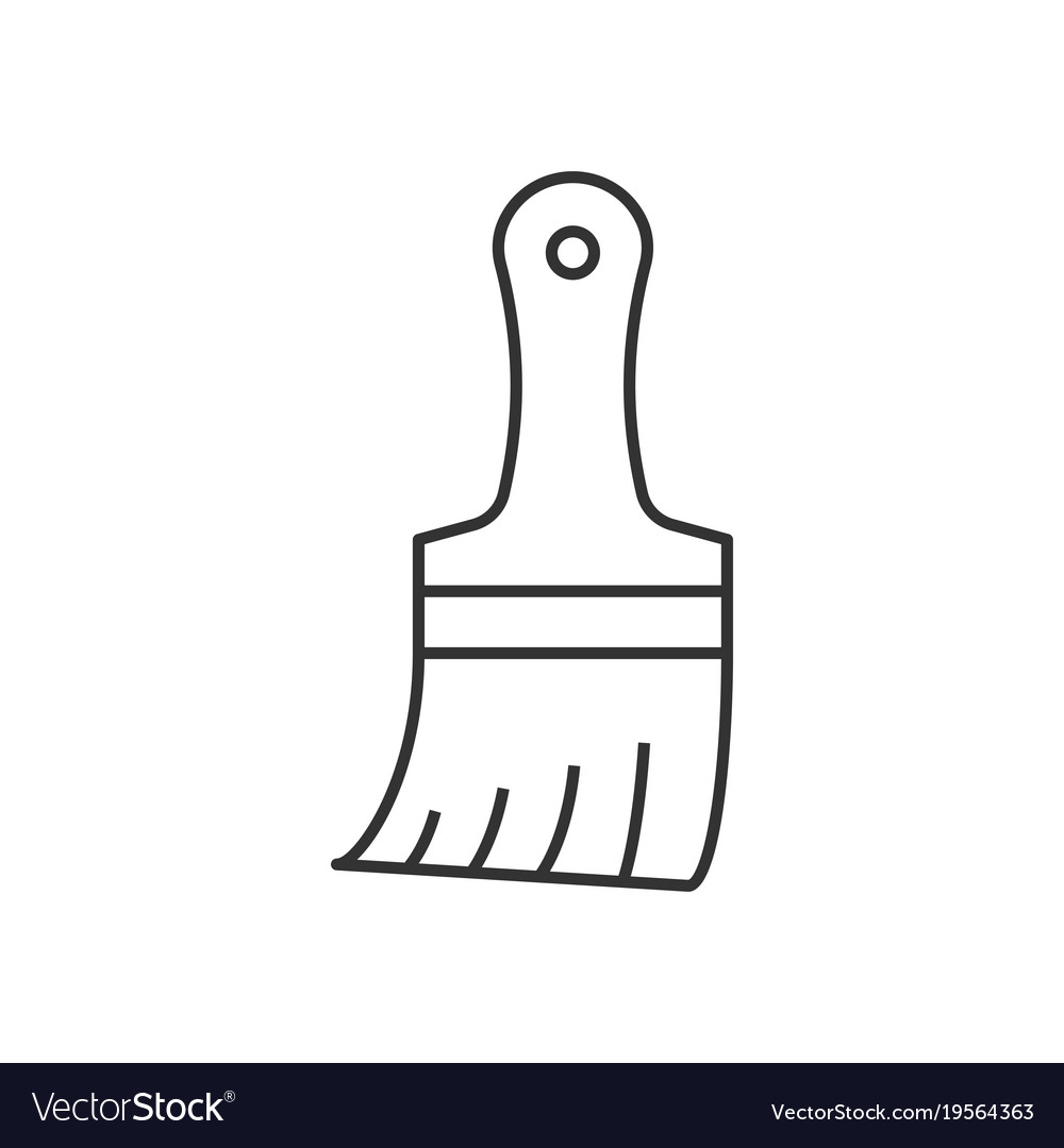 Paint Brush Outline Icon Royalty Free Vector Image