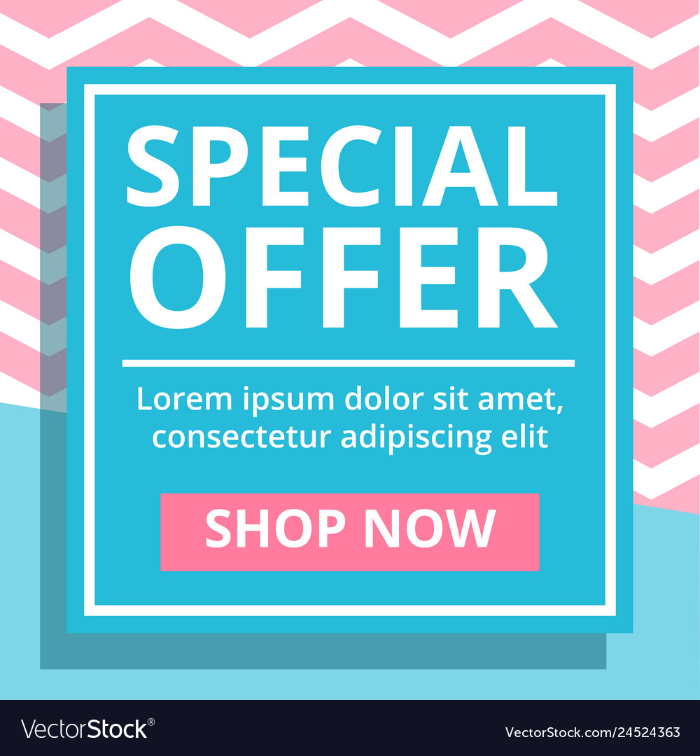 Sale Banner In Square Frame With Special Offer Vector Image
