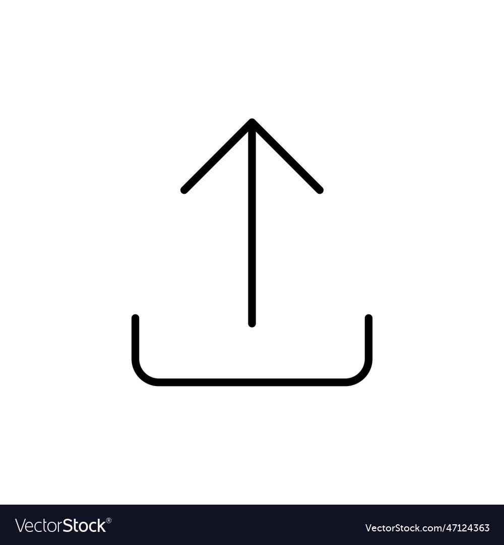 Upload icon load data symbol Royalty Free Vector Image
