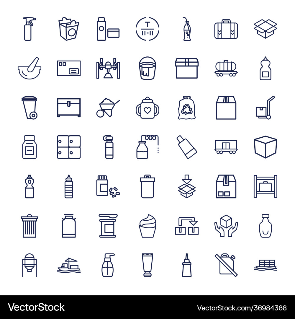 Container icons Royalty Free Vector Image - VectorStock