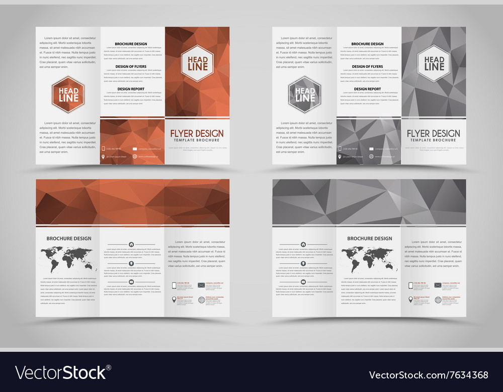 Design folding brochures with polygonal elements