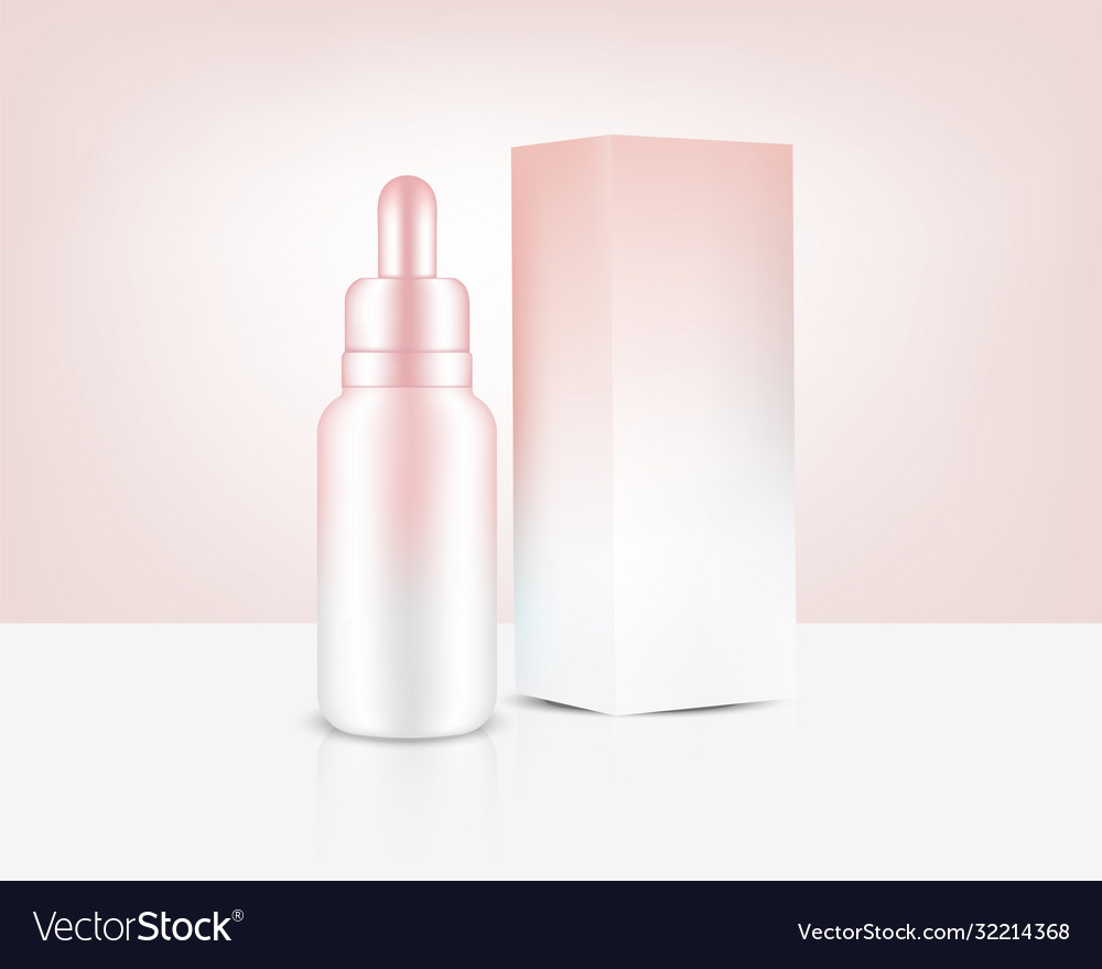 Dropper Flasche mock up realistisches Roségold