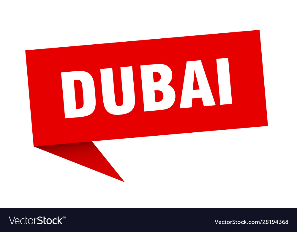 Dubai sticker red signpost pointer sign