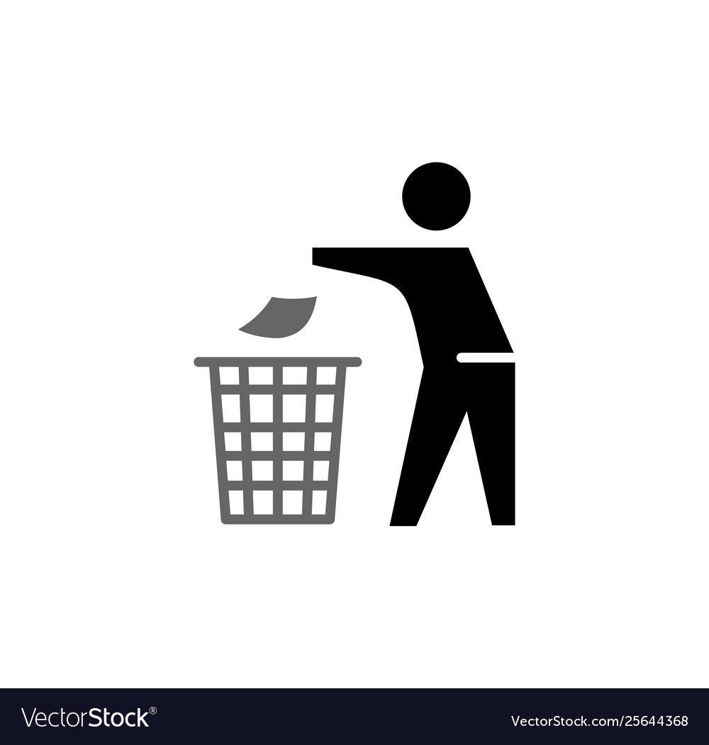 Garbage related icon on background for graphic Vector Image