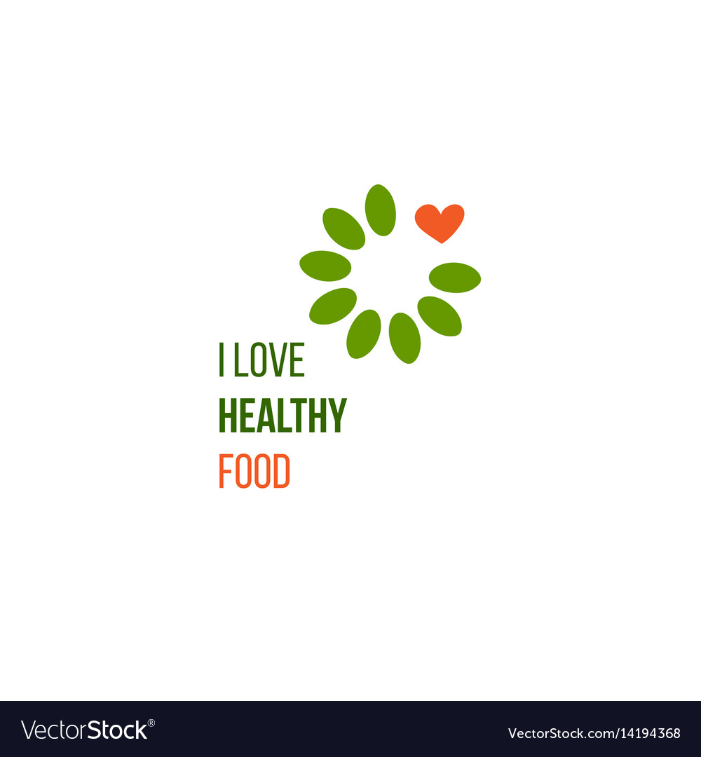 I love healthy food idea Royalty Free Vector Image