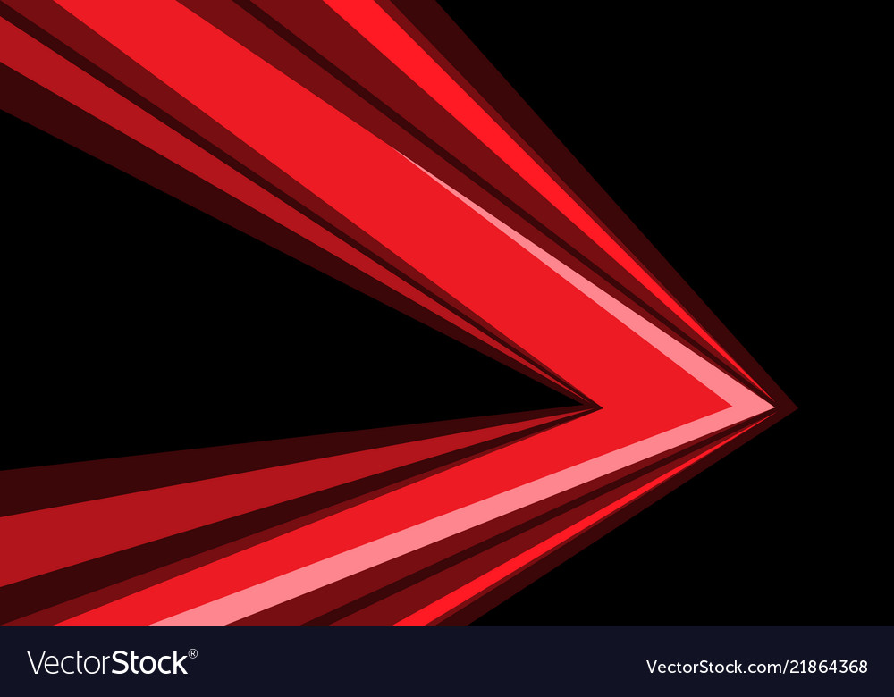 Red arrow speed direction on black Royalty Free Vector Image