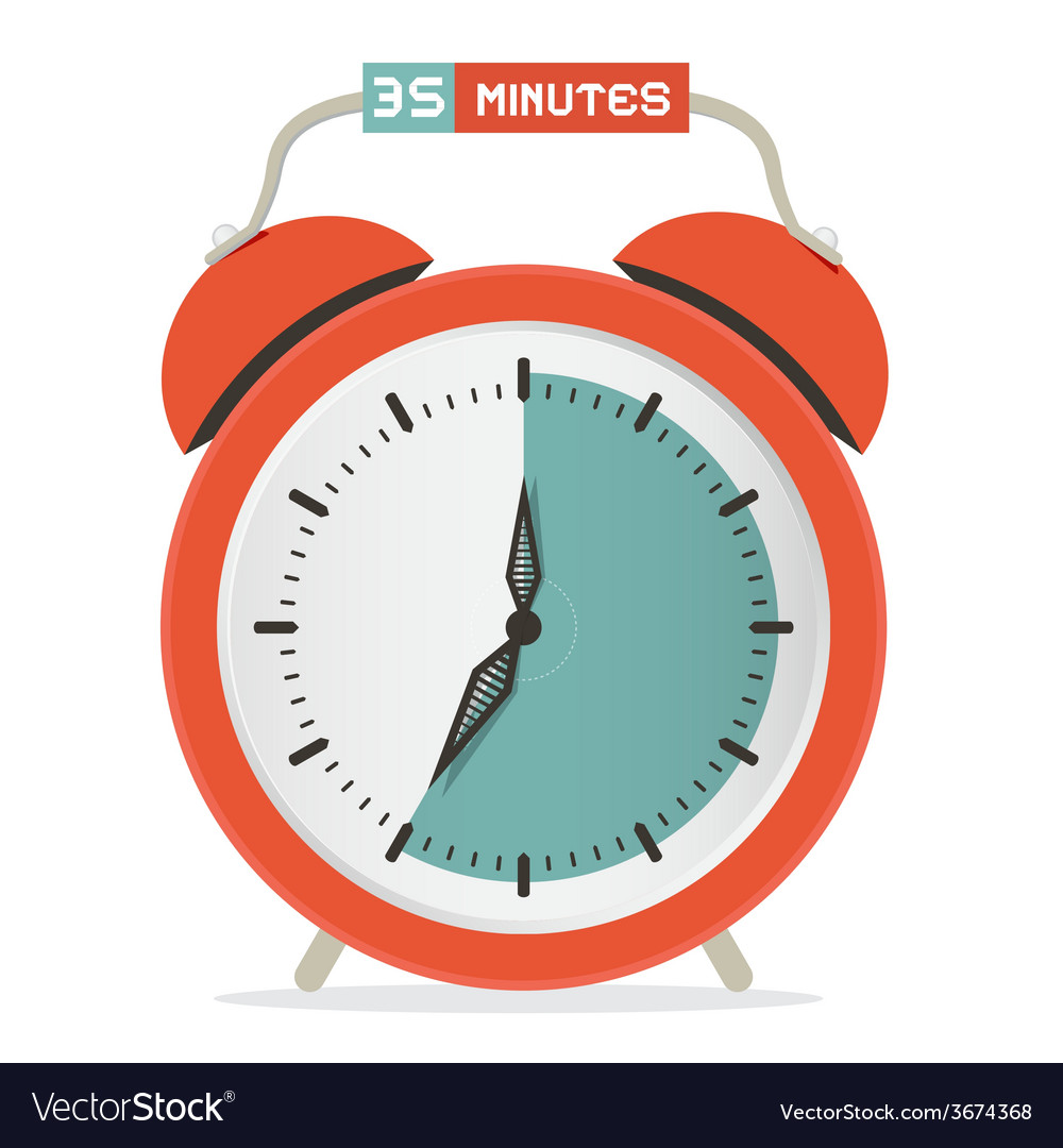 Thirty five minutes stop watch - alarm clock