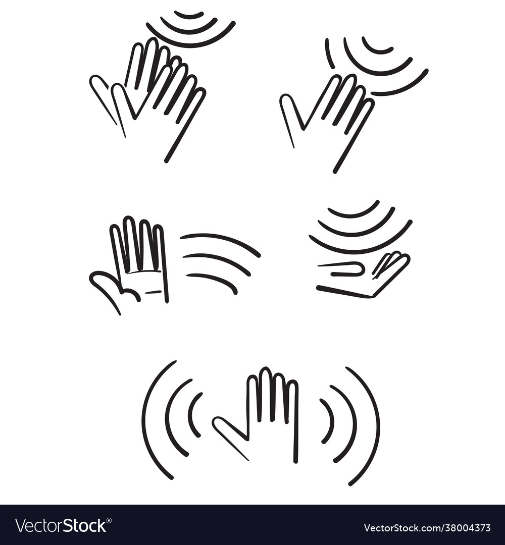 Hand drawn doodle signal sensor gesture