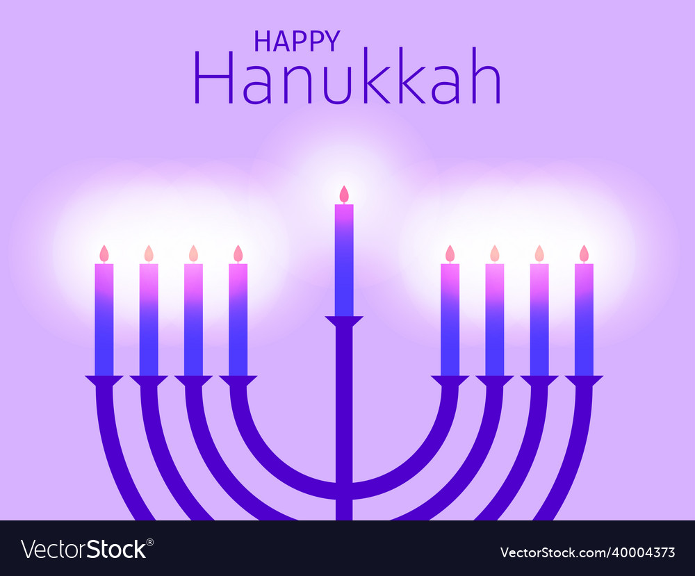 Glücklich hanukkah mit neun Kerzen Jewish