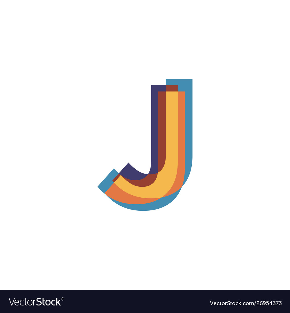 Initials letters j logo design modern colorful