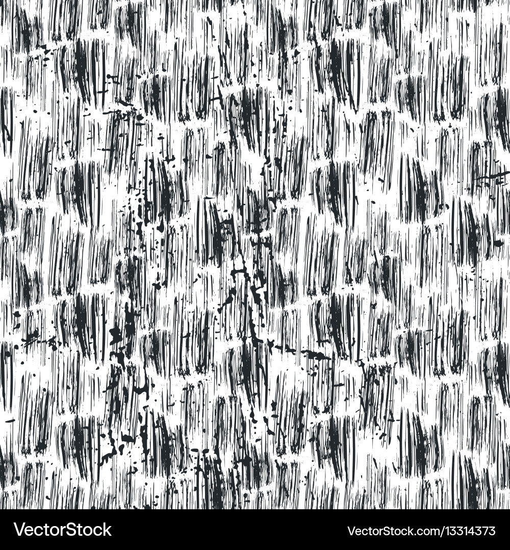 Ink hand drawn seamless pattern with brush strokes