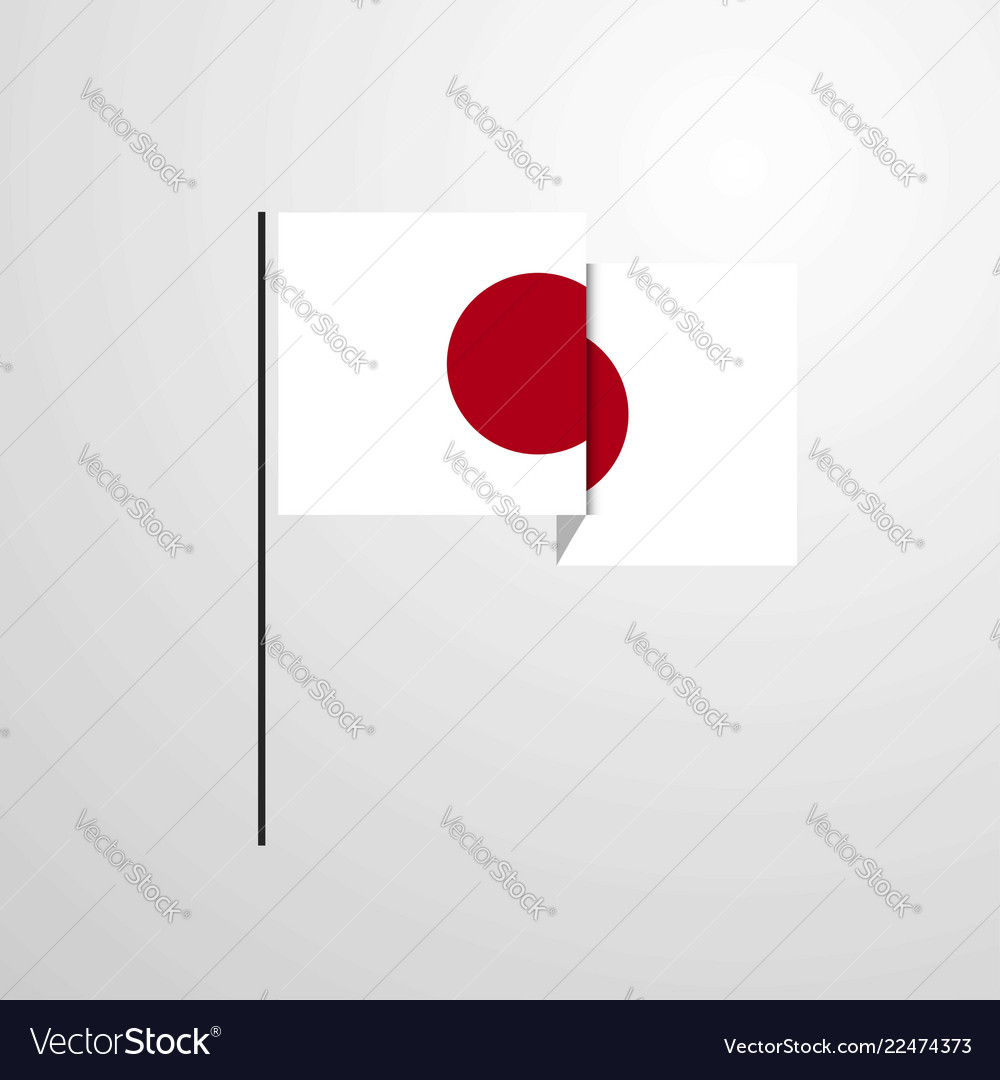 Japan waving flag design background