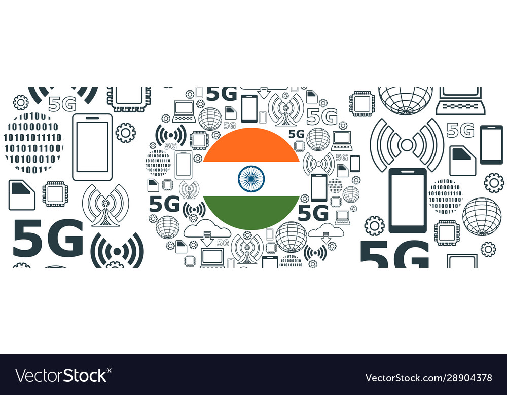 5g technology background vector image 5g technology background