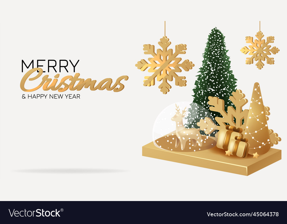 Christmas and new year banner Royalty Free Vector Image