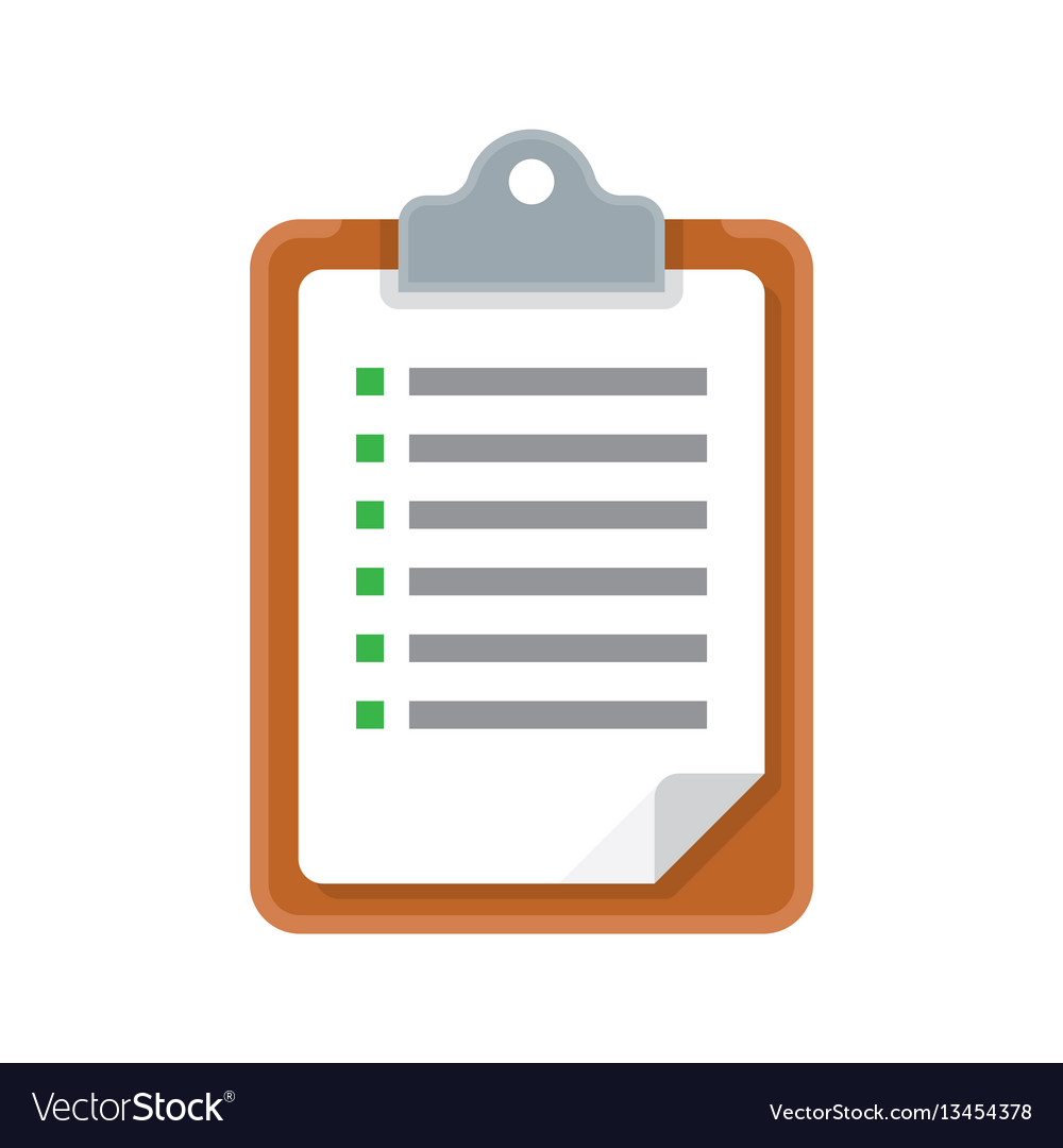 Clipboard with checklist icon Royalty Free Vector Image