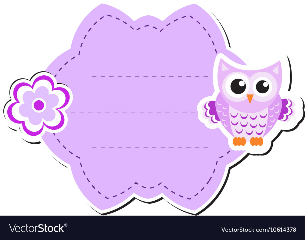 Cute sticker label frame for text kids tag Vector Image