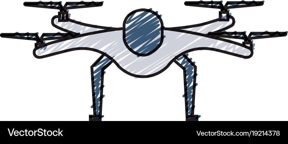 Drone technology isolated icon Royalty Free Vector Image