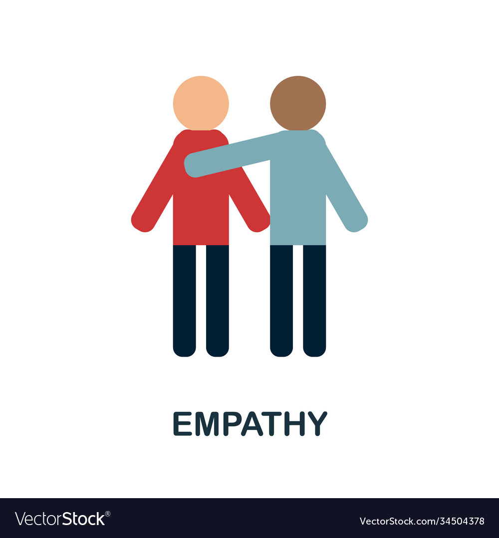 Empathy icon simple element from core values