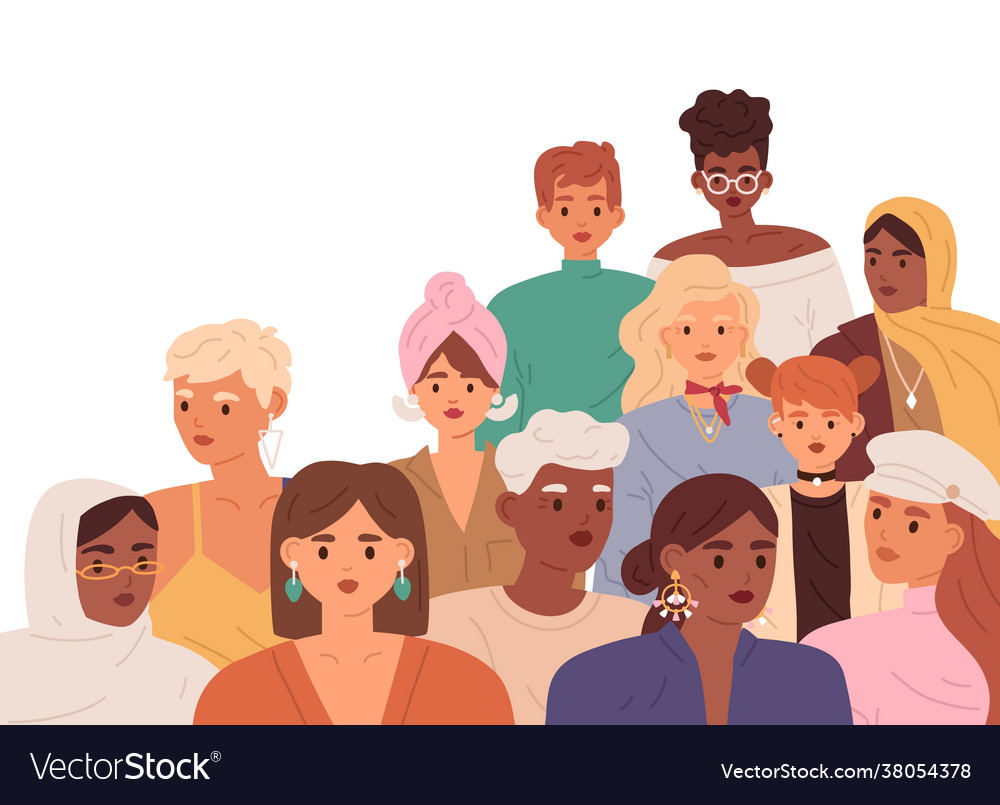 Woman community diverse women different age Vector Image