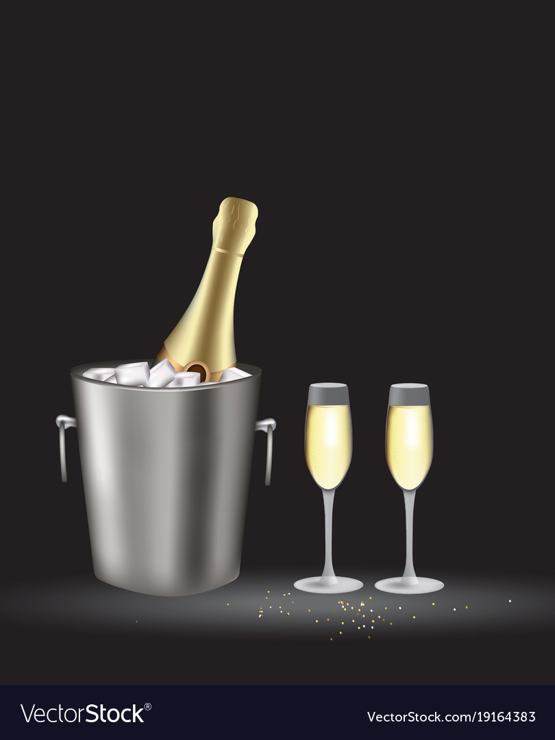 Champagne bottle in bucket