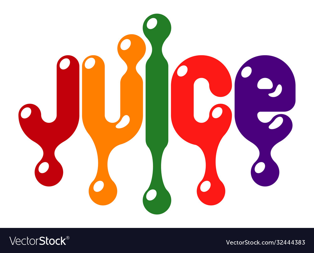 Colourful tropic fruit juice text design pattern