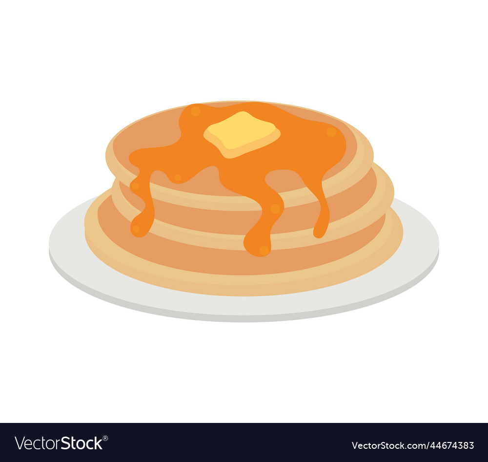 Pancakes breakfast icon Royalty Free Vector Image