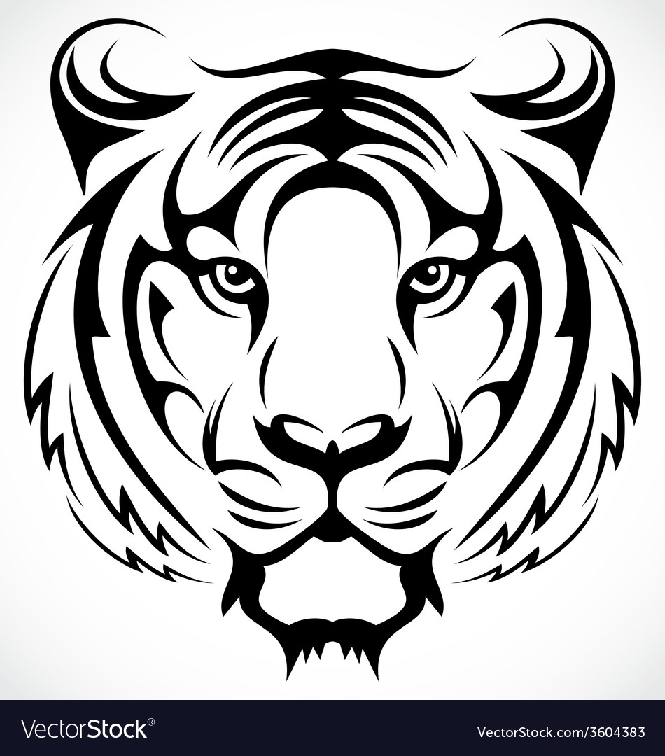 Tribal Tiger Head Royalty Free Vector Image - VectorStock