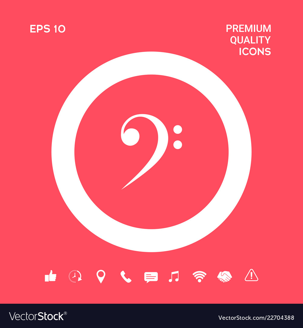 bass clef icon graphic