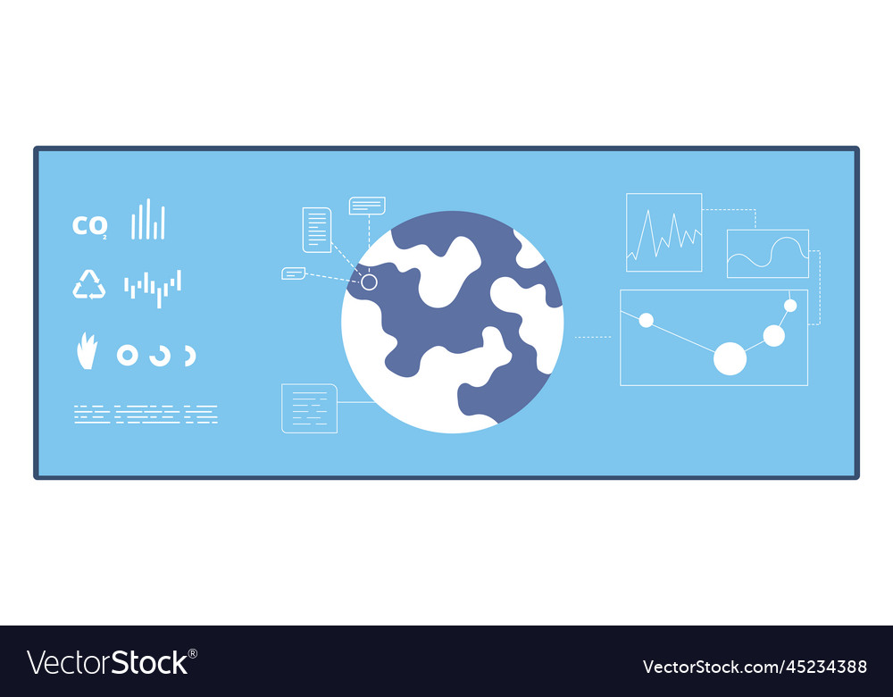 Global ecology presentation icon worldwide