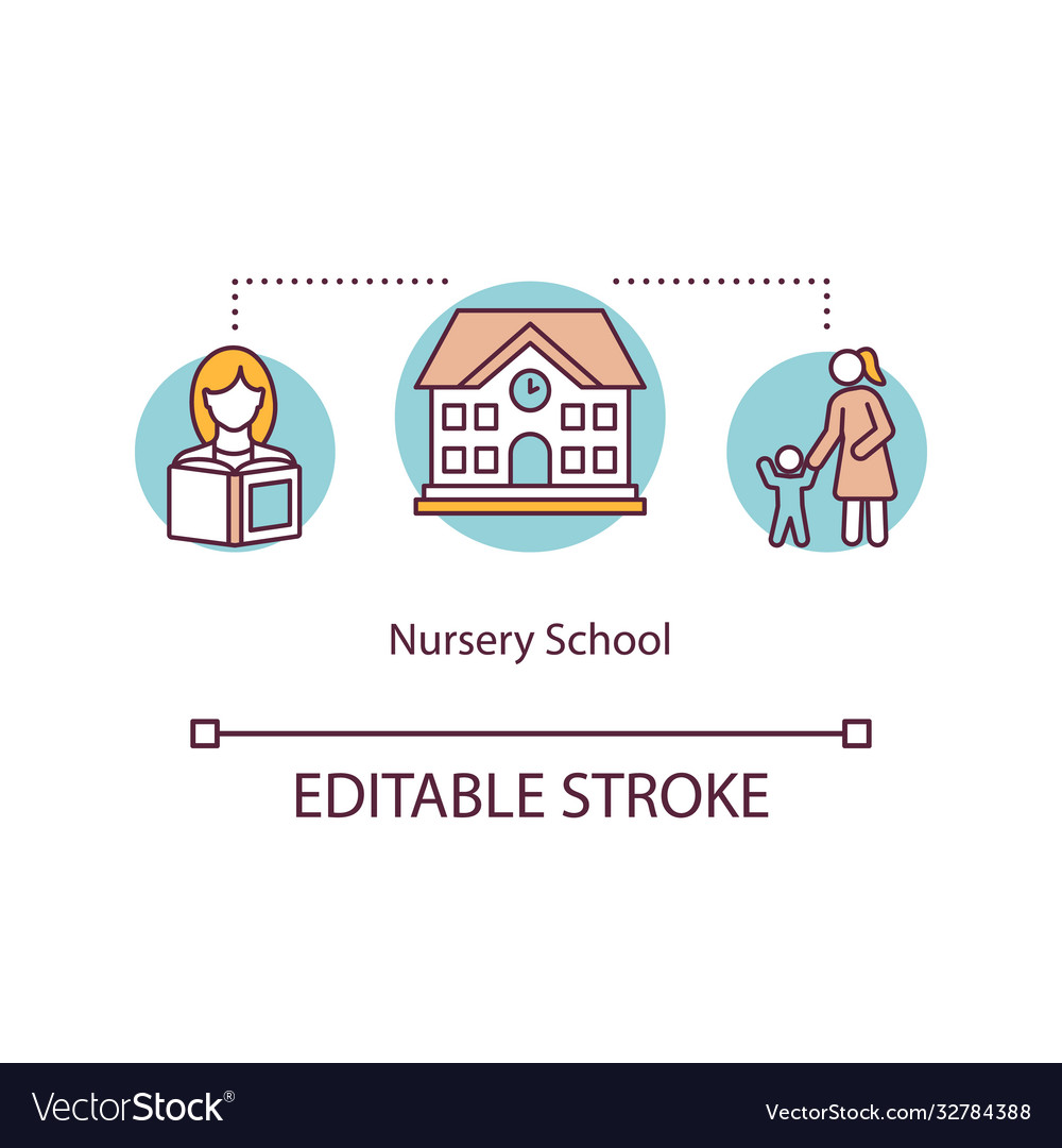 Nursery school concept icon