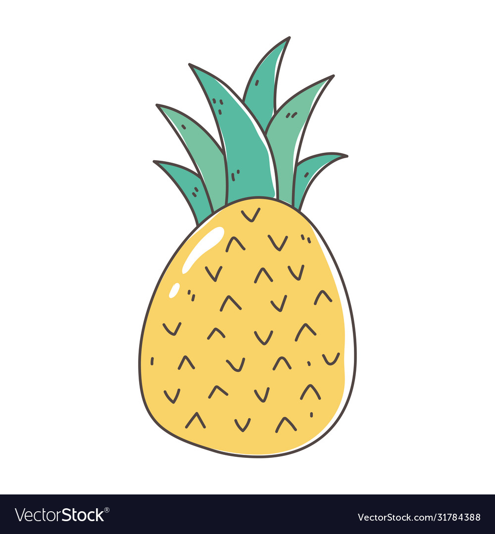 Pineapple tropical fruit fresh nutrition healthy Vector Image